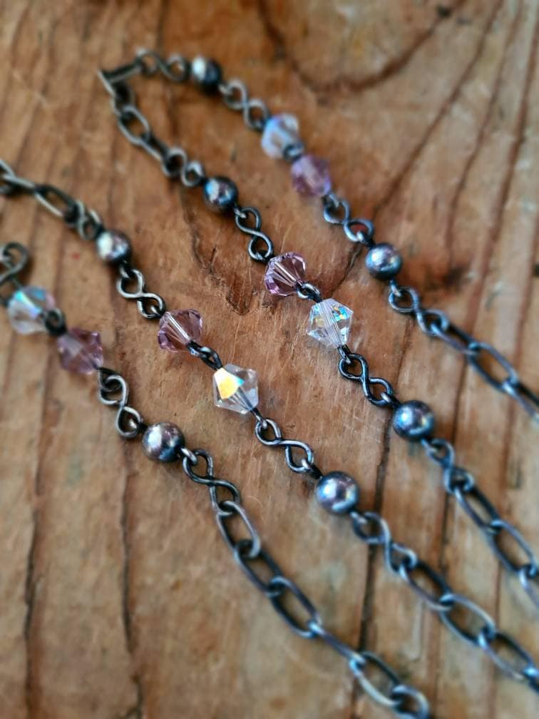 1970's Fluorite Quartz - Freeform Gemstone - Sterling Silver