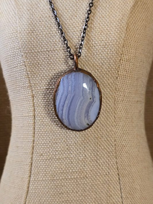 Owyhee Opal Cabochon - Oval Gemstone - Copper Electroformed