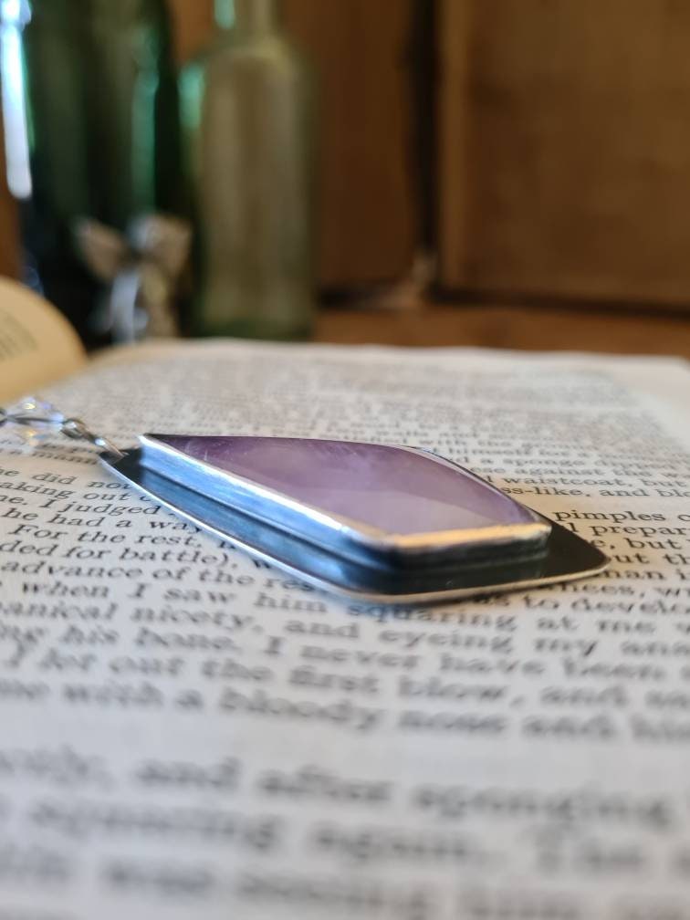 1970's Fluorite Quartz - Freeform Gemstone - Sterling Silver