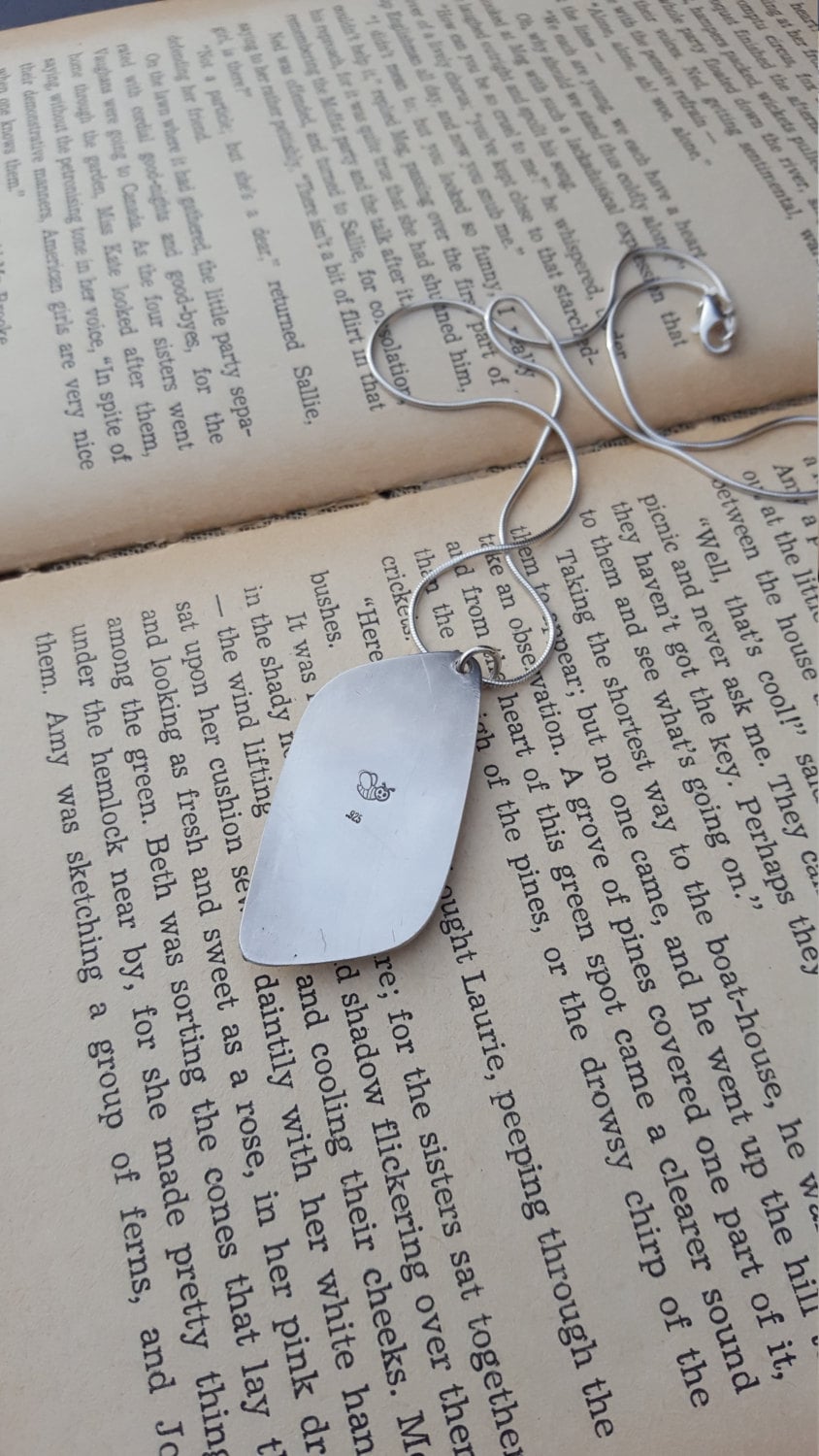 Brown Fossilized Wood Pendant - Freeform Gemstone - Sterling Silver