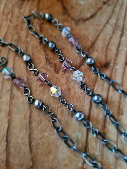 1970's Fluorite Quartz - Freeform Gemstone - Sterling Silver