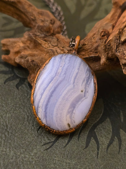 Owyhee Opal Cabochon - Oval Gemstone - Copper Electroformed