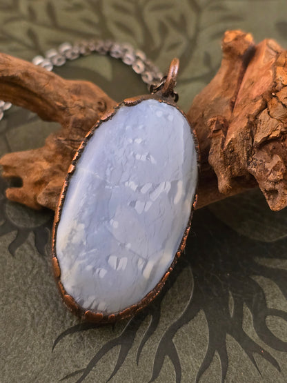 Owyhee Opal Pendant - Oval Gemstone - Copper Electroformed