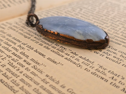 Owyhee Opal Pendant - Oval Gemstone - Copper Electroformed