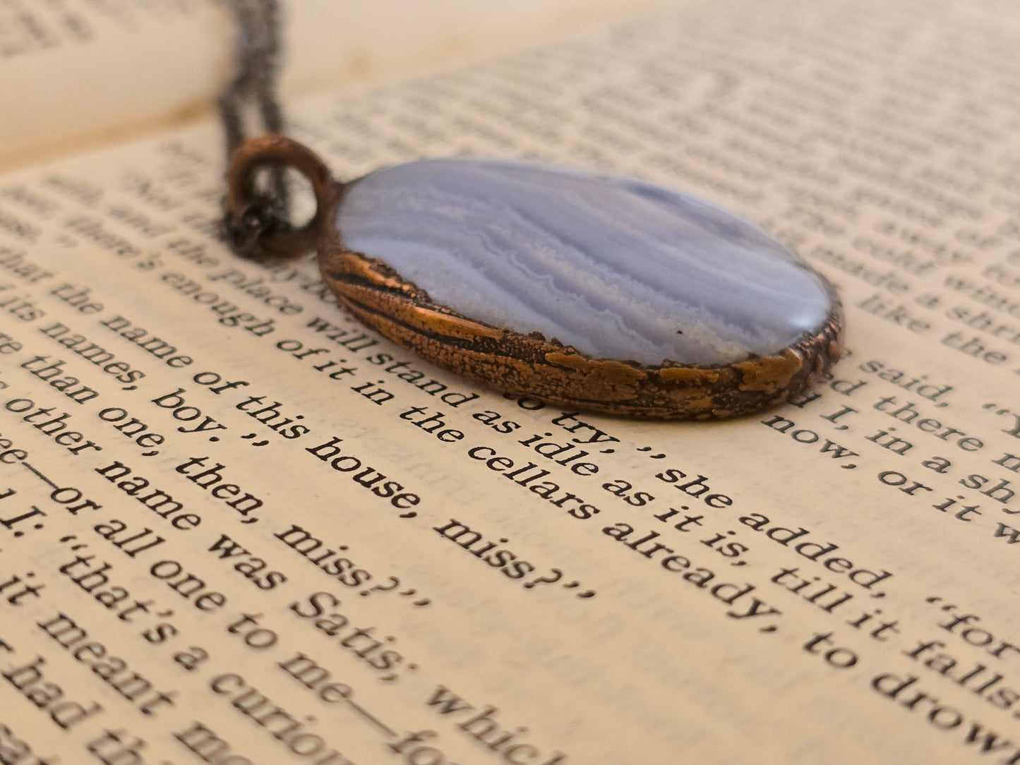 Owyhee Opal Cabochon - Oval Gemstone - Copper Electroformed