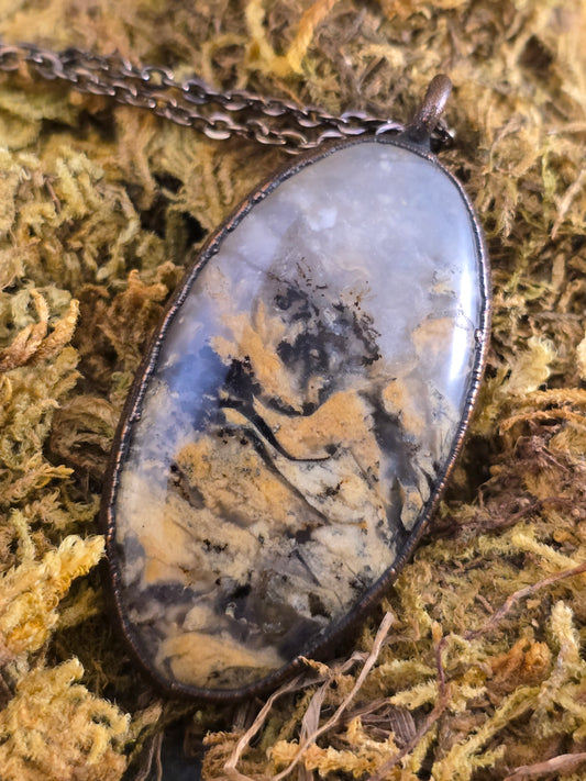 Tiger Dendritic - Oval Gemstone - Copper Electroformed