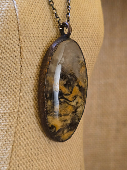 Tiger Dendritic - Oval Gemstone - Copper Electroformed