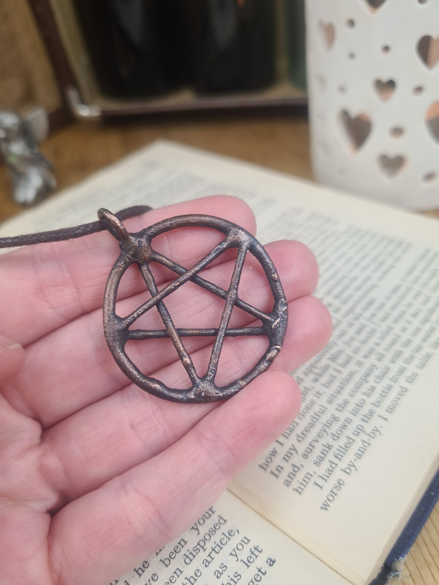 Copper Pendant - Pentagram - Copper Electroformed