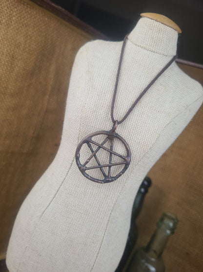 Copper Pendant - Pentagram - Copper Electroformed