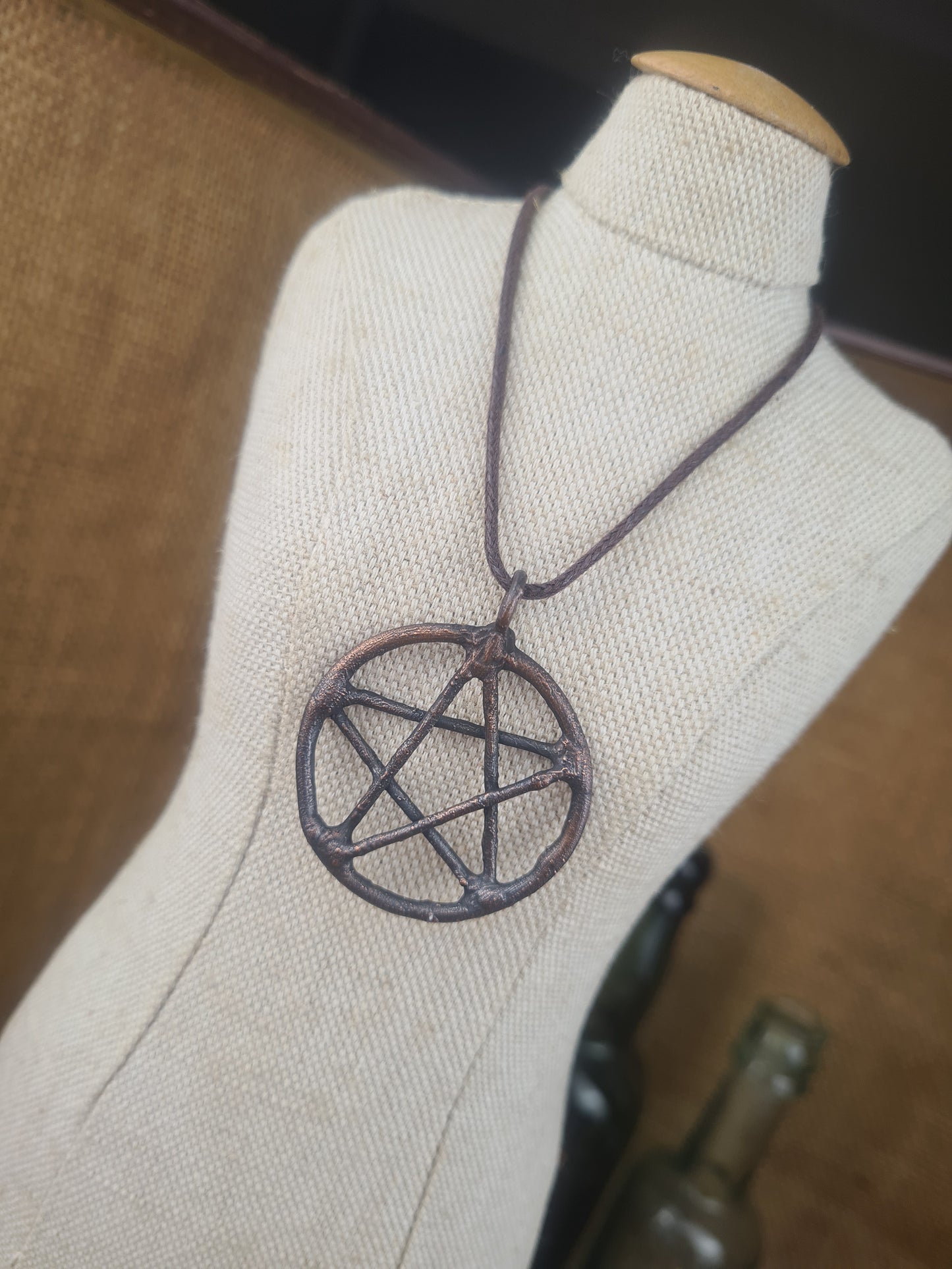 Copper Pendant - Pentagram - Copper Electroformed